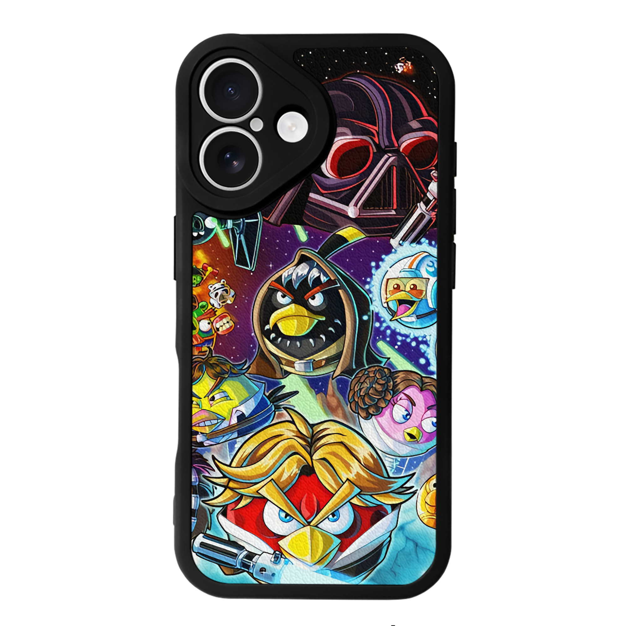 （画像用） Angry Birds アングリーバード 【iPhone 16シリーズ対応】シリコンスマホケース（レザー調） 材質：シリコン